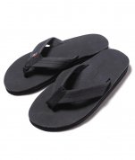 <img class='new_mark_img1' src='https://img.shop-pro.jp/img/new/icons6.gif' style='border:none;display:inline;margin:0px;padding:0px;width:auto;' />【RAINBOW SANDALS】DOUBLE LAYER PREMIER LEATHER - BLACK レインボーサンダル