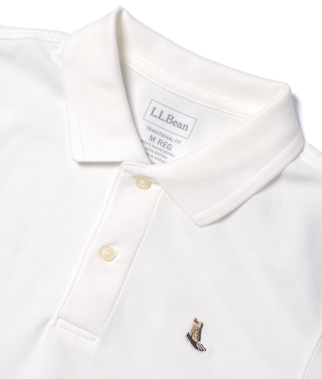 L.L.Bean】PREMIUM DOUBLE L POLO SHIRT - WHITE ポロシャツ 半袖 日本