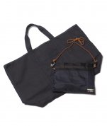【L.L.Bean】GROCERY TOTE W/POUCH - NAVY グロサリー トートバッグ ポーチ付き