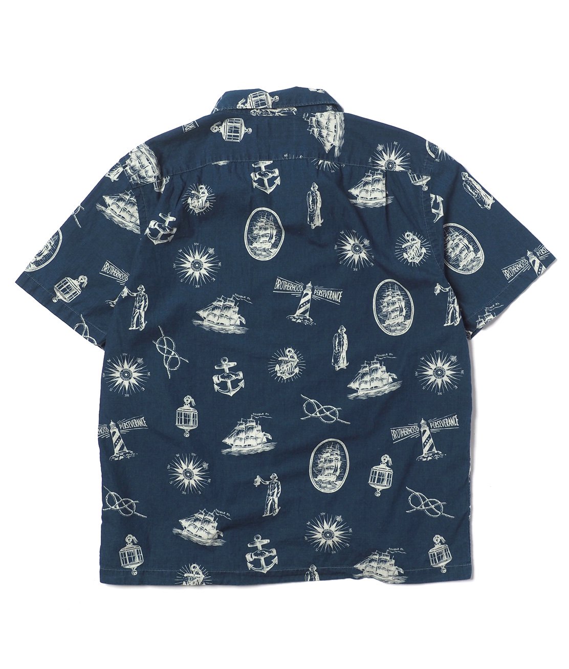 RRL】ALOHA CAMP SHIRT - INDIGO アロハシャツ インディゴ染め