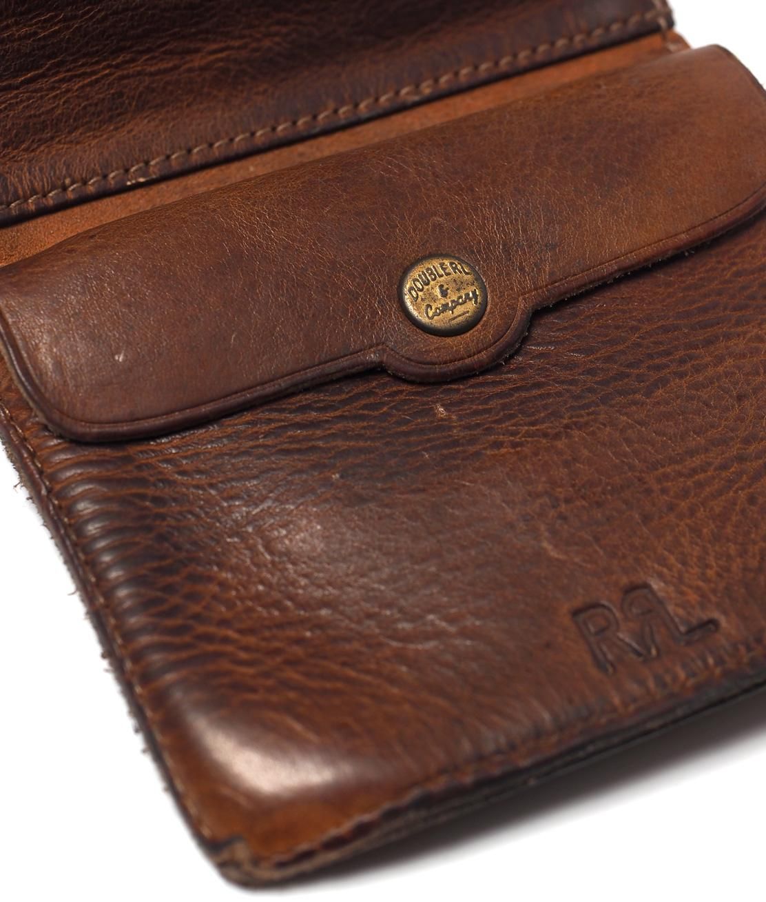 RRL】CONCHA LEATHER WALLET - DARK BROWN コンチョ レザーウォレット 