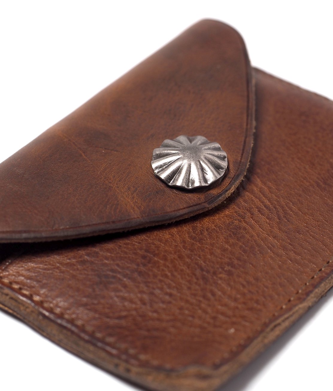 RRL】TUMBLED LEATHER CARD WALLET - DARK BROWN カードケース