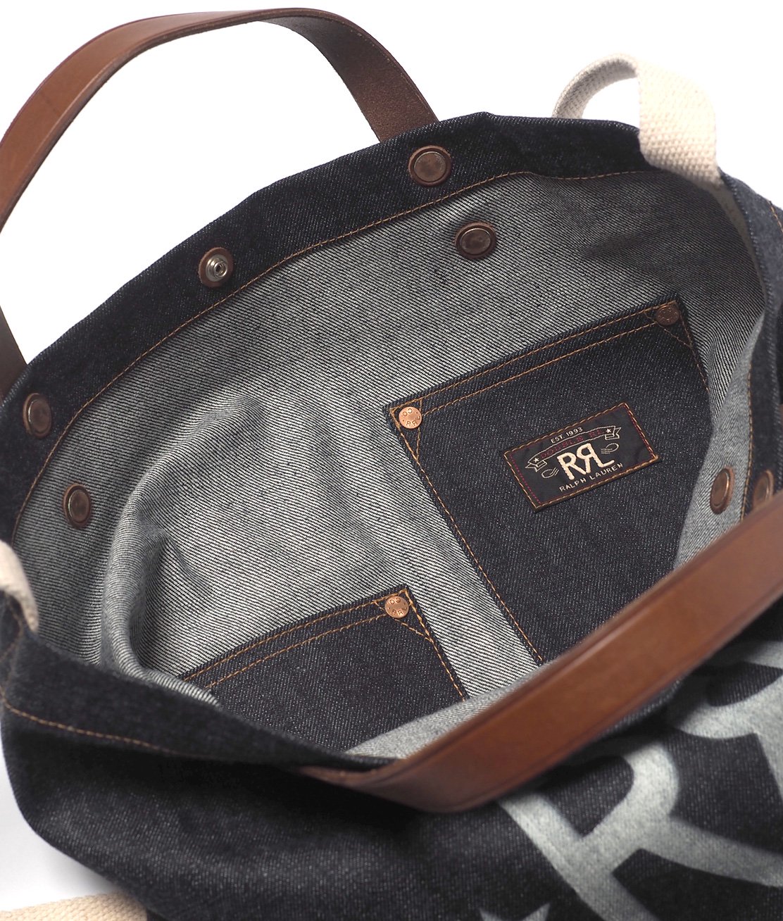 RRL】INDIGO DENIM MARKET TOTE - INDIGO マーケットトート バッグ