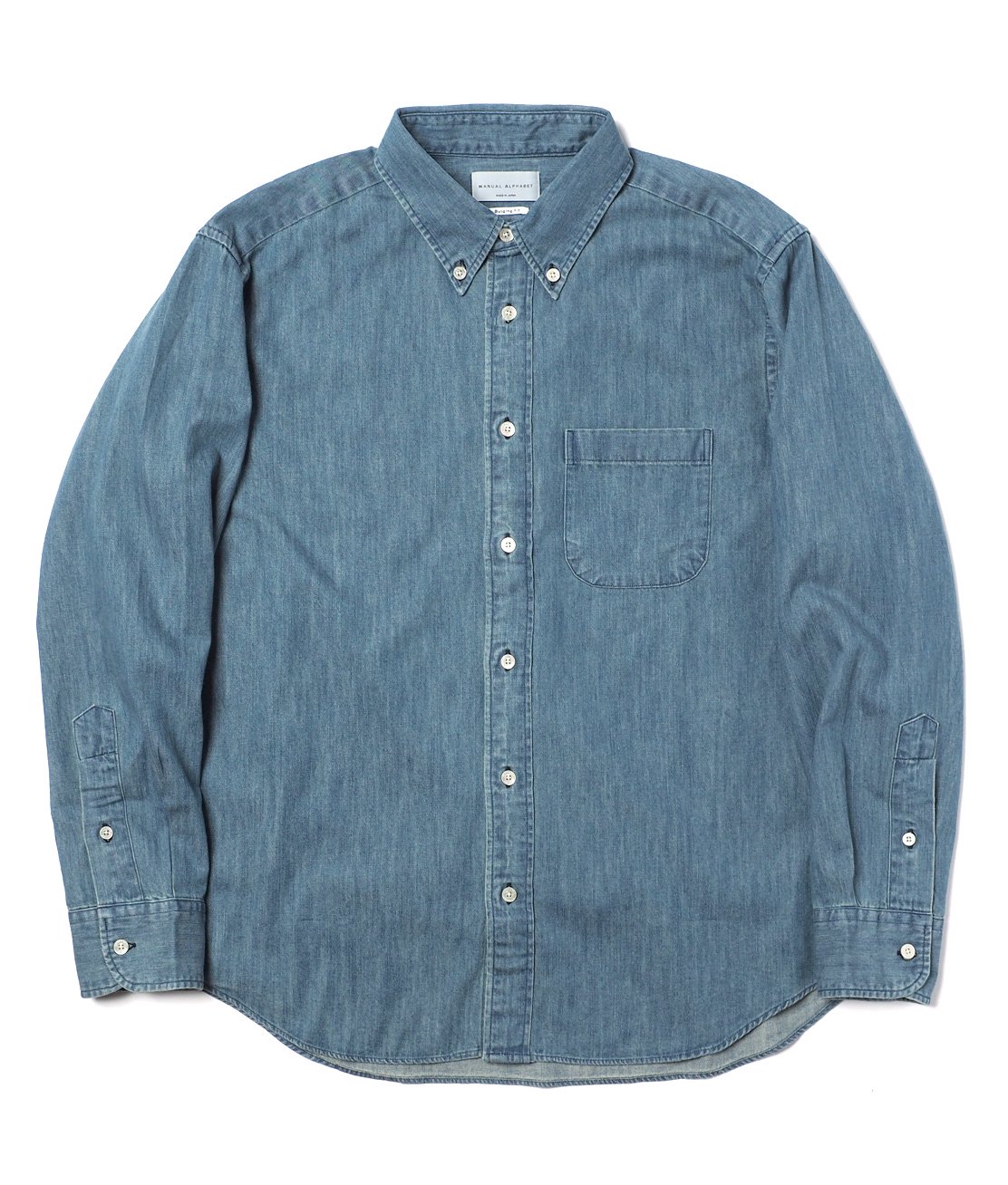 Manual Alphabet】6oz DENIM B.D SHIRT 