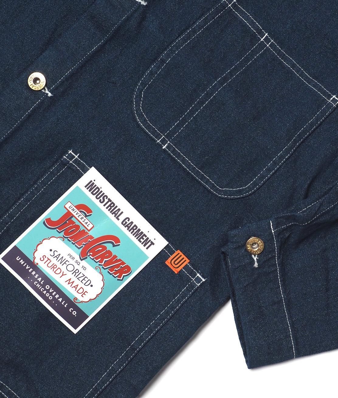 UNIVERSAL OVERALL】10oz LIGHT SHADE DENIM COVERALL - BLUE デニム