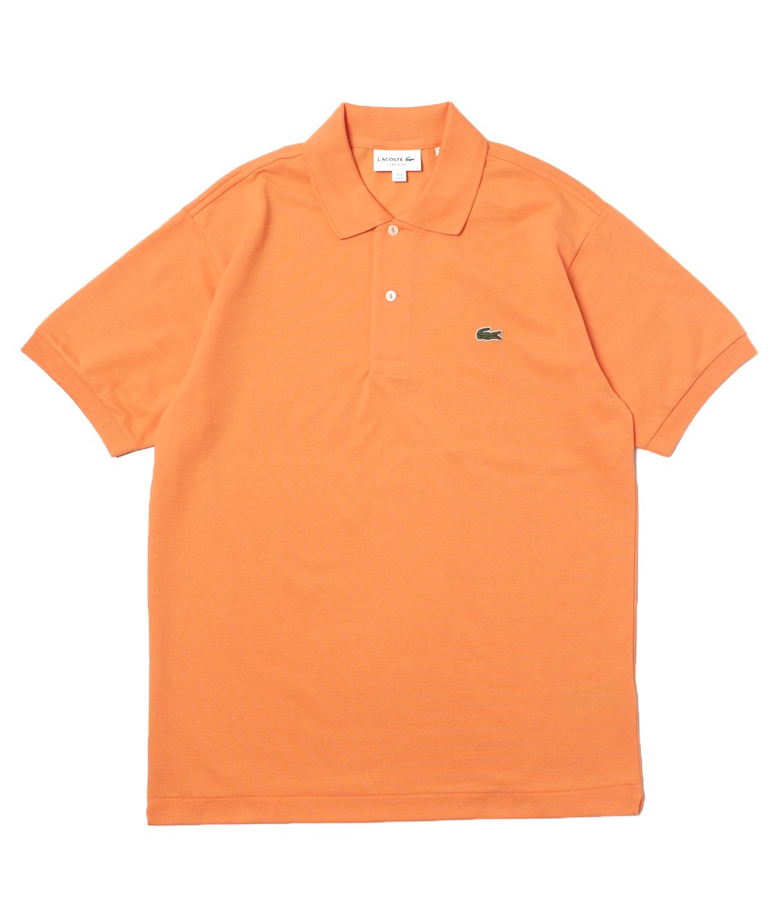 美品 ラコステ ポロシャツ 半袖 ワニロゴ 日本製 オレンジ 橙 40 L