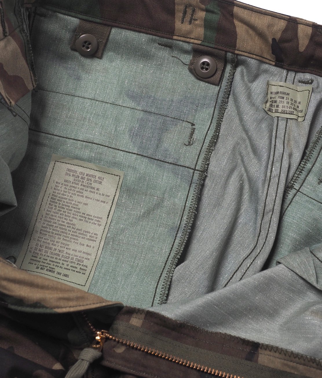 DEAD STOCK】80s US ARMY M-65 TROUSERS - WOODLAND CAMO アメリカ軍 