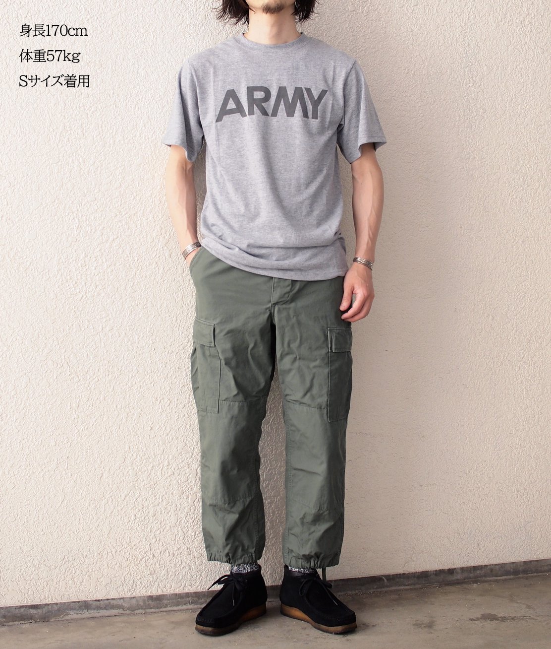 DEAD STOCK】US ARMY IPFU TEE - GREY アメリカ陸軍 トレーニング T