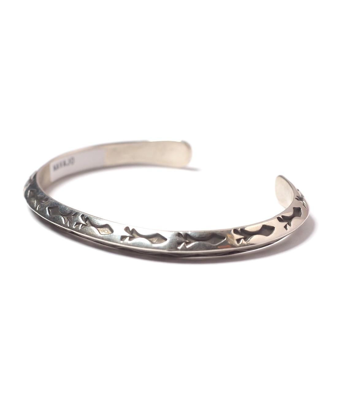 INDIAN JEWELRY】NAVAJO SILVER BANGLE 