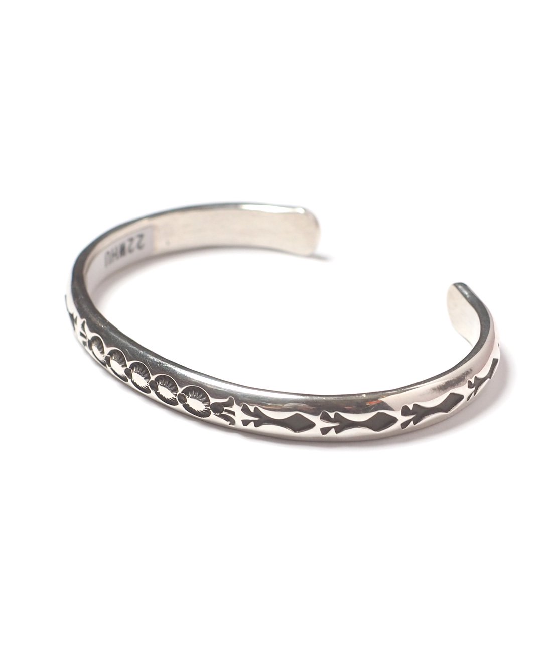 INDIAN JEWELRY】NAVAJO SILVER BANGLE 