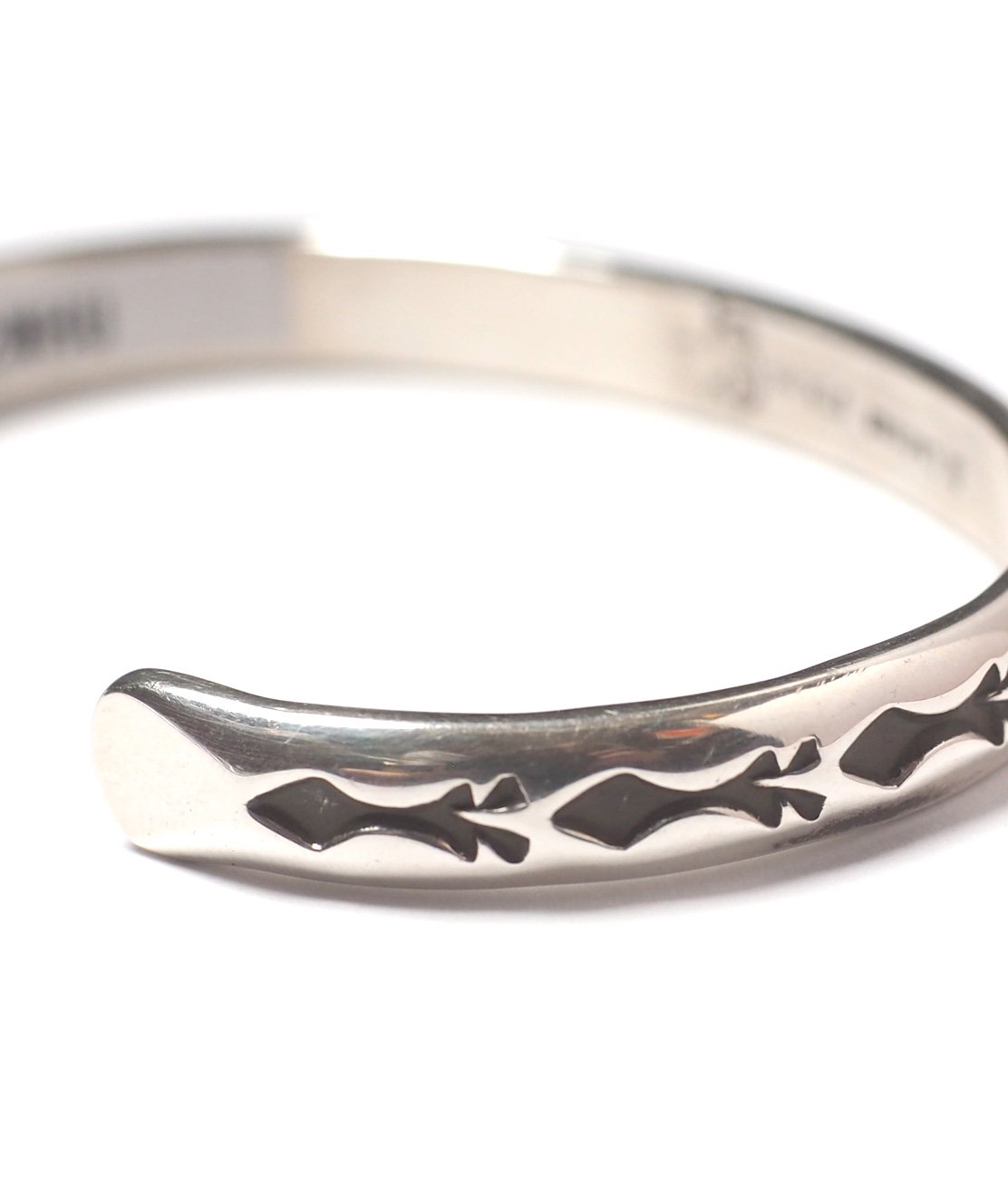 INDIAN JEWELRY】NAVAJO SILVER BANGLE 