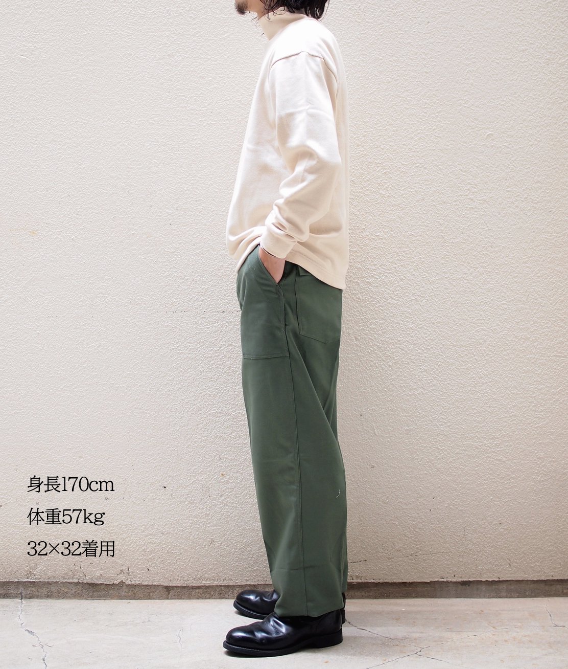 DEAD STOCK】US ARMY UTILITY TROUSERS - OLIVE GREEN 米軍 ベイカー