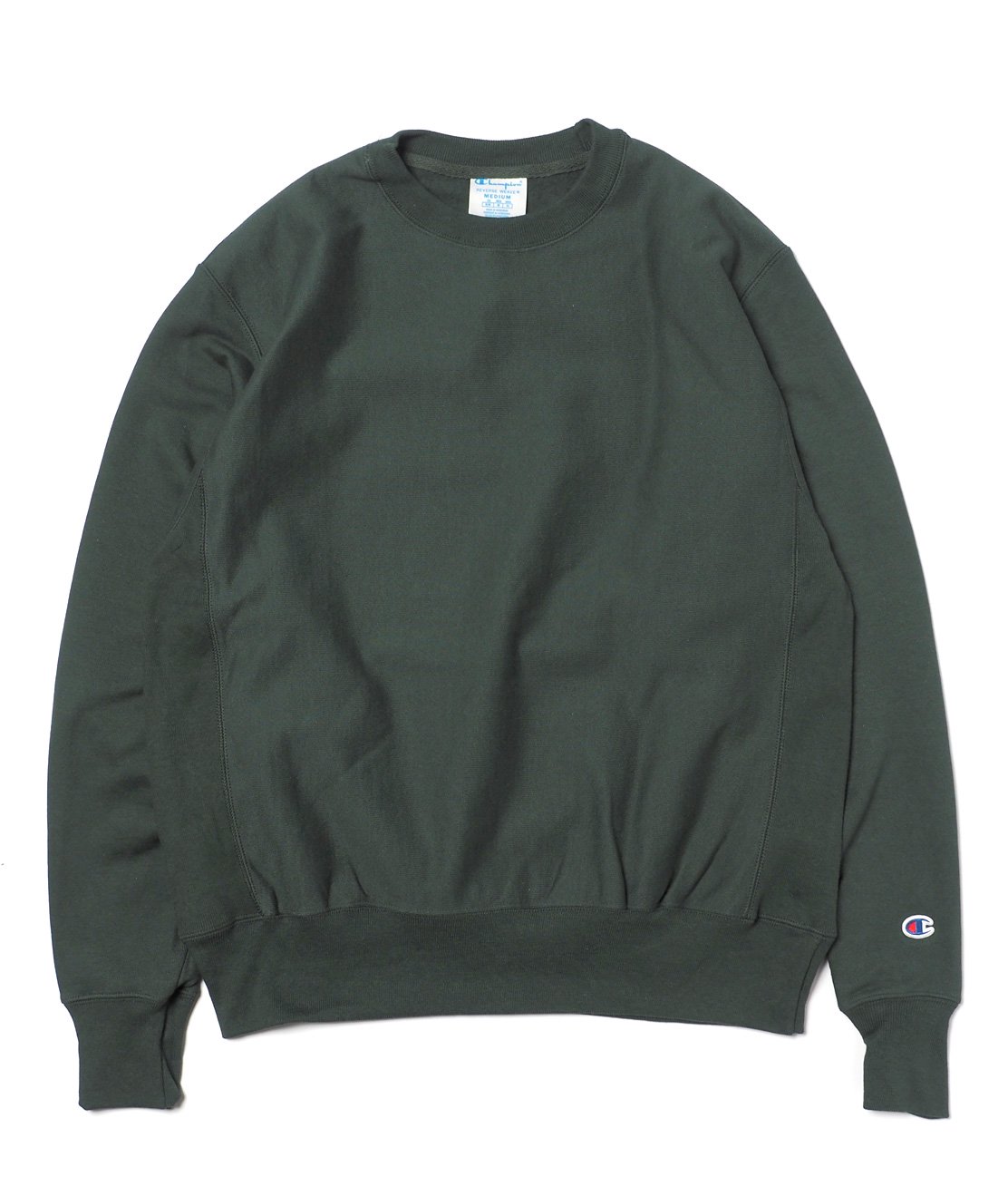 Champion-IMPORT】RW CREWNECK SWEAT - DARK GREEN リバースウィーブ