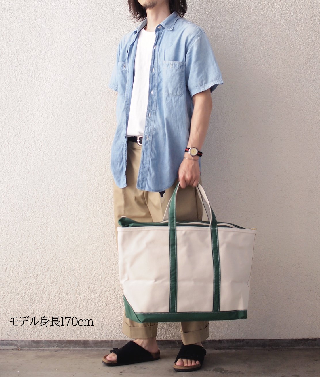 L.L.Bean】BOAT & TOTE BAG ZIP TOP LARGE - BLUE トートバッグ USA製