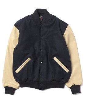 <img class='new_mark_img1' src='https://img.shop-pro.jp/img/new/icons6.gif' style='border:none;display:inline;margin:0px;padding:0px;width:auto;' />【GAME SPORTSWEAR】LEATHER SLEEVE VARSITY JACKET #A ゲームスポーツウェア スタジャン 別注