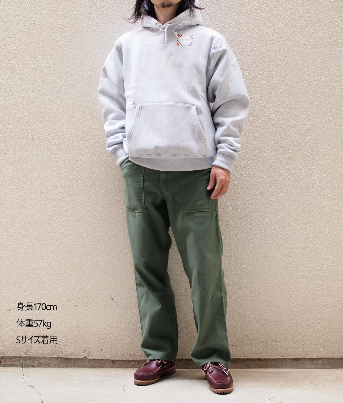 THE BOOM パーカー CAMBER】#232 CROSS-KNIT P/O HOODED SWEAT - GREY 12オンス パーカー