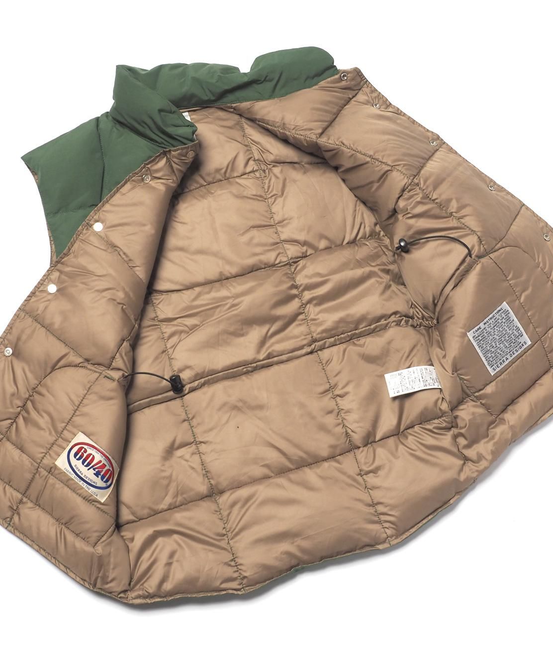 SIERRA DESIGNS】7981 DOWN SIERRA VEST - GREEN ダウンベスト 60/40