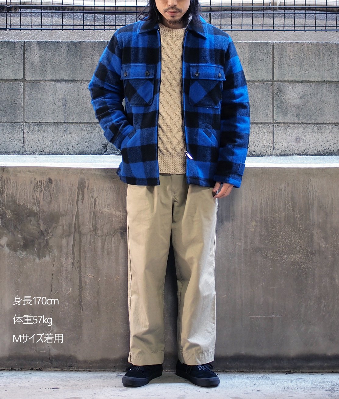 FIVE BROTHER】150801 AUTHENTIC CPO JACKET - BLUE/BLACK ウール ...