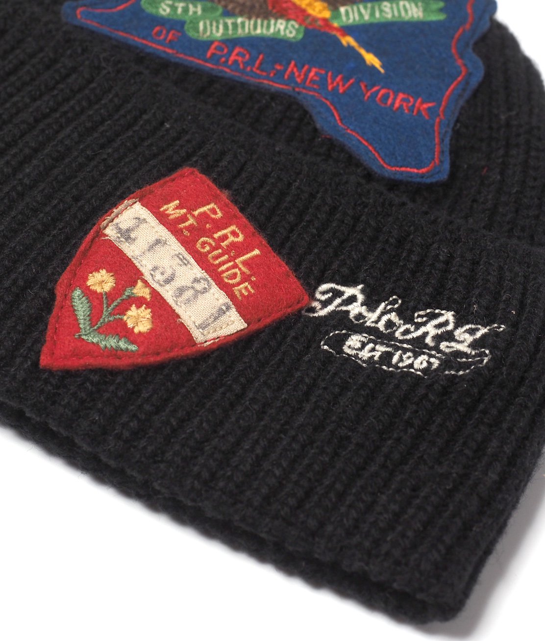 Ralph Lauren】PARKS PATCHES BEANIE - POLO BLACK ニット帽 ニット