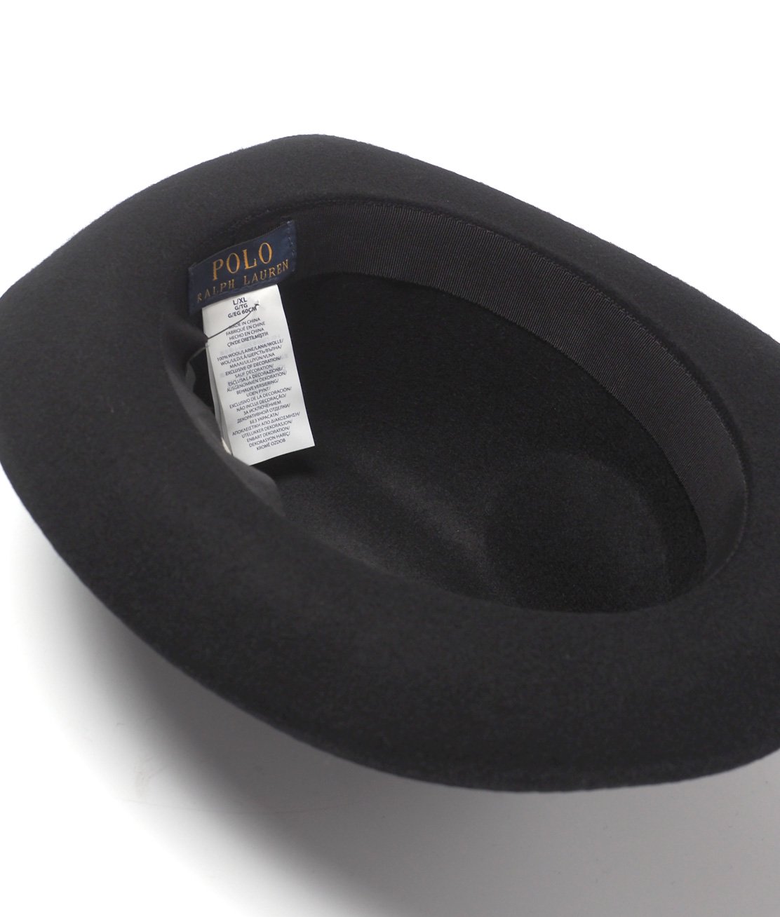 Ralph Lauren】BEDFORD FEDORA HAT - BLACK フェドラ フェルトハット