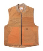 <img class='new_mark_img1' src='https://img.shop-pro.jp/img/new/icons20.gif' style='border:none;display:inline;margin:0px;padding:0px;width:auto;' />【Mr.Remake Man】USED DUCK REMAKE WORK VEST - BROWN#1 古着 リメイク ベスト