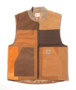 <img class='new_mark_img1' src='https://img.shop-pro.jp/img/new/icons20.gif' style='border:none;display:inline;margin:0px;padding:0px;width:auto;' />【Mr.Remake Man】USED DUCK REMAKE WORK VEST - BROWN#2 古着 リメイク ベスト