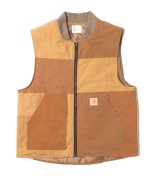 <img class='new_mark_img1' src='https://img.shop-pro.jp/img/new/icons47.gif' style='border:none;display:inline;margin:0px;padding:0px;width:auto;' />Mr.Remake ManUSED DUCK REMAKE WORK VEST - BROWN#3  ᥤ ٥