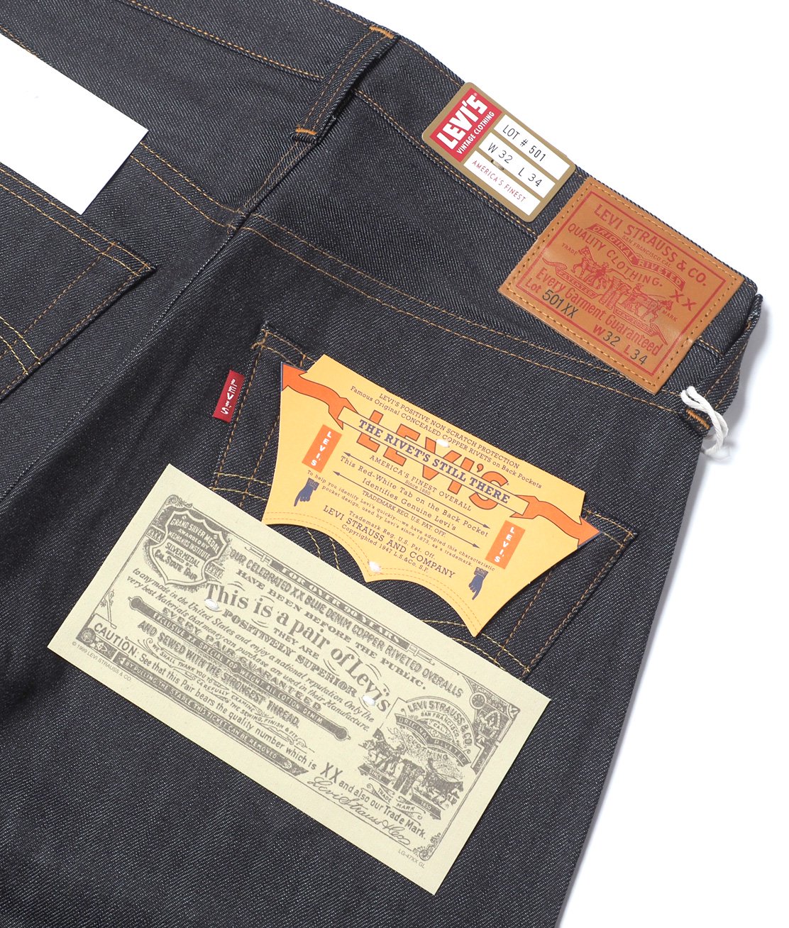 LEVI'S VINTAGE CLOTHING】1947 501XX JEANS - RIGID ジーンズ ORGANIC