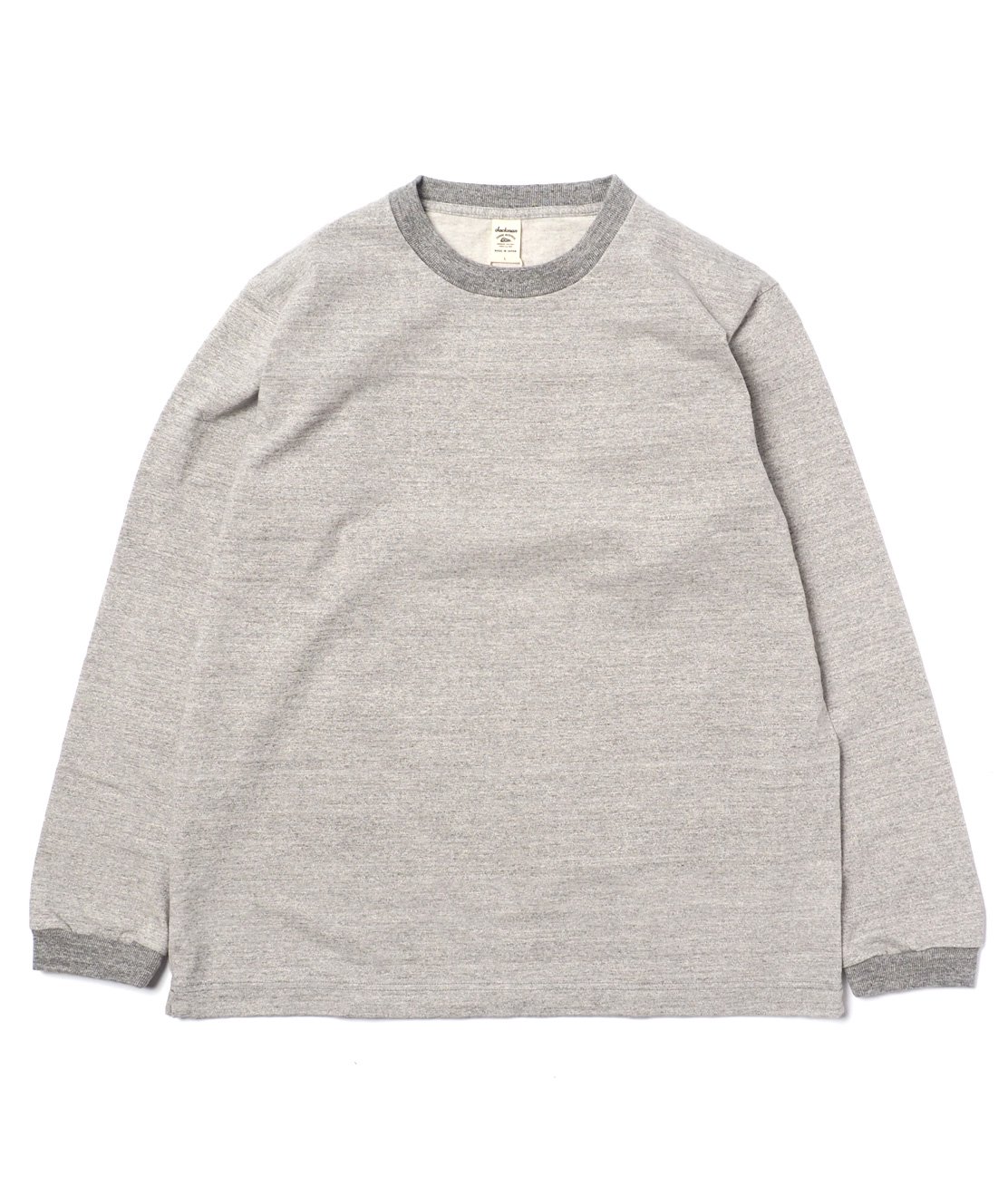 JACKMAN】JM5260 DOTSUME L/S TEE - HEATHER GREY 度詰め 長袖 Tシャツ