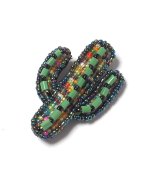 <img class='new_mark_img1' src='https://img.shop-pro.jp/img/new/icons47.gif' style='border:none;display:inline;margin:0px;padding:0px;width:auto;' />【TIME WILL TELL WORKS】HANDCRAFTED BEADED BADGE - CUCTUS グアテマラ ビーズ バッジ