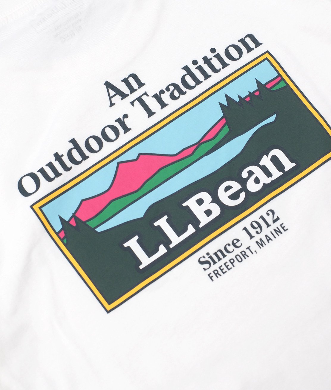 L.L.Bean】OUTDOOR TRADITION GRAPHIC TEE - WHITE Tシャツ カタディン