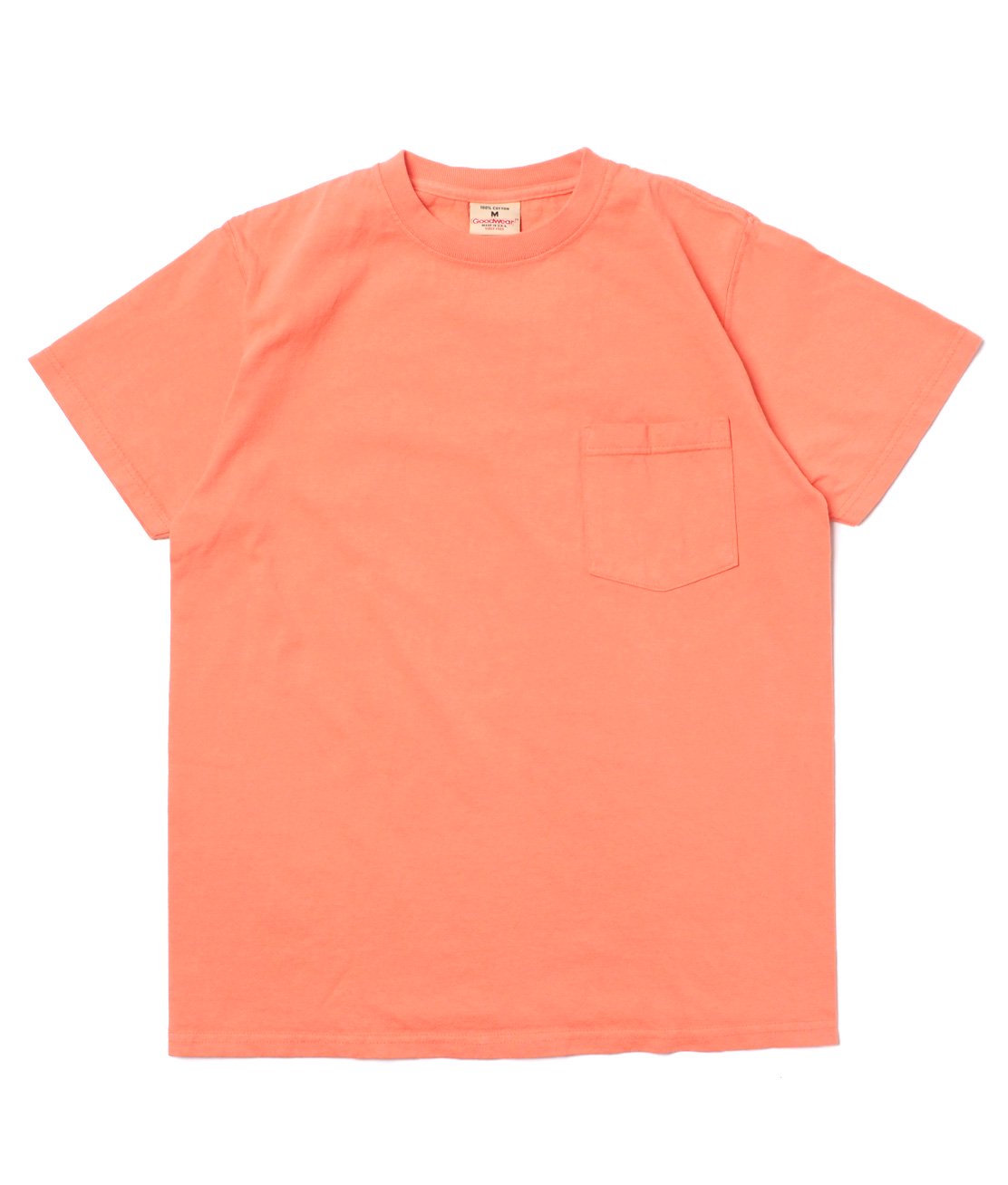 GOODWEAR】CREW NECK POCKET TEE - SMOKY CORAL 7.2オンス Tシャツ USA