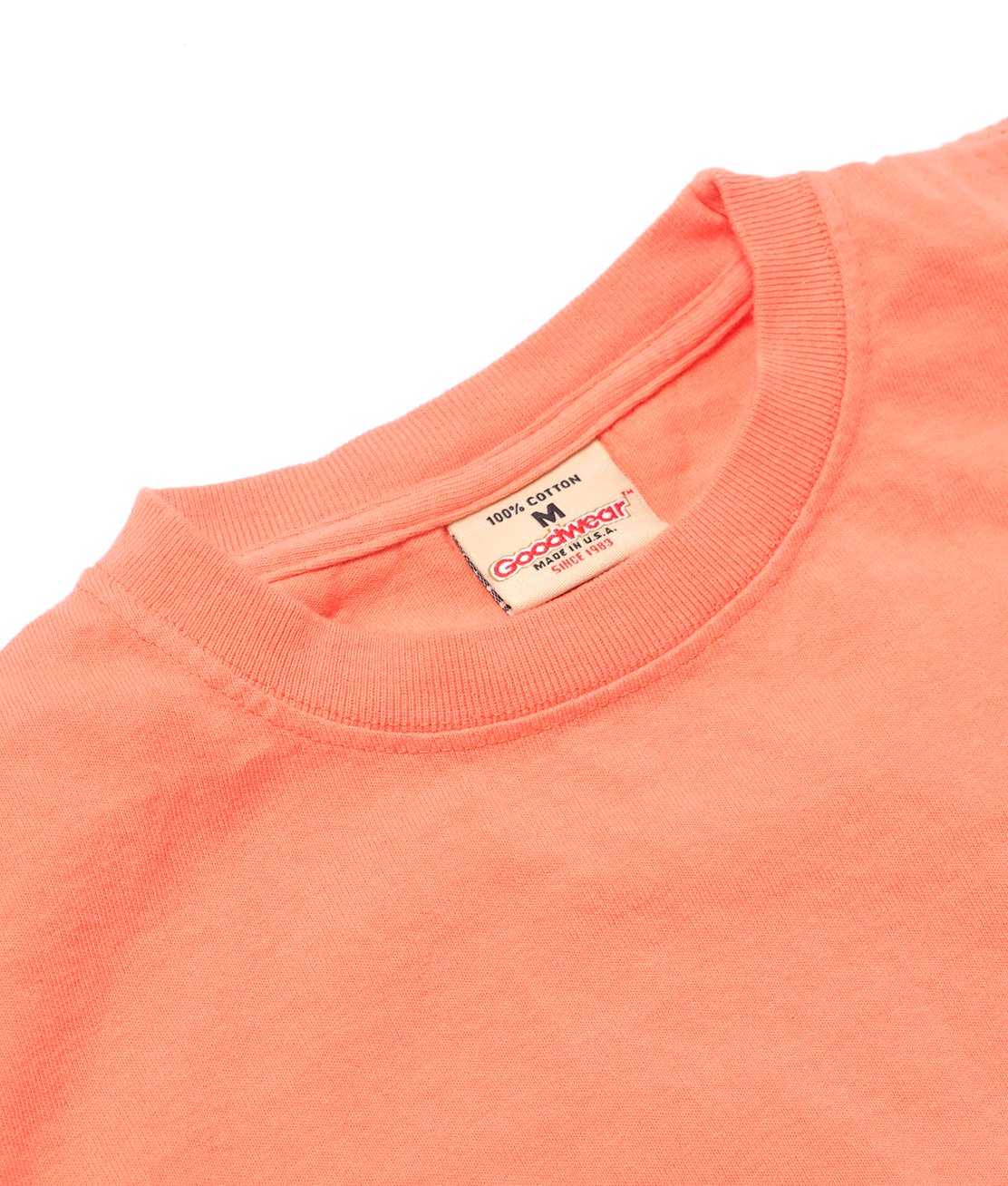 GOODWEAR】CREW NECK POCKET TEE - SMOKY CORAL 7.2オンス Tシャツ USA