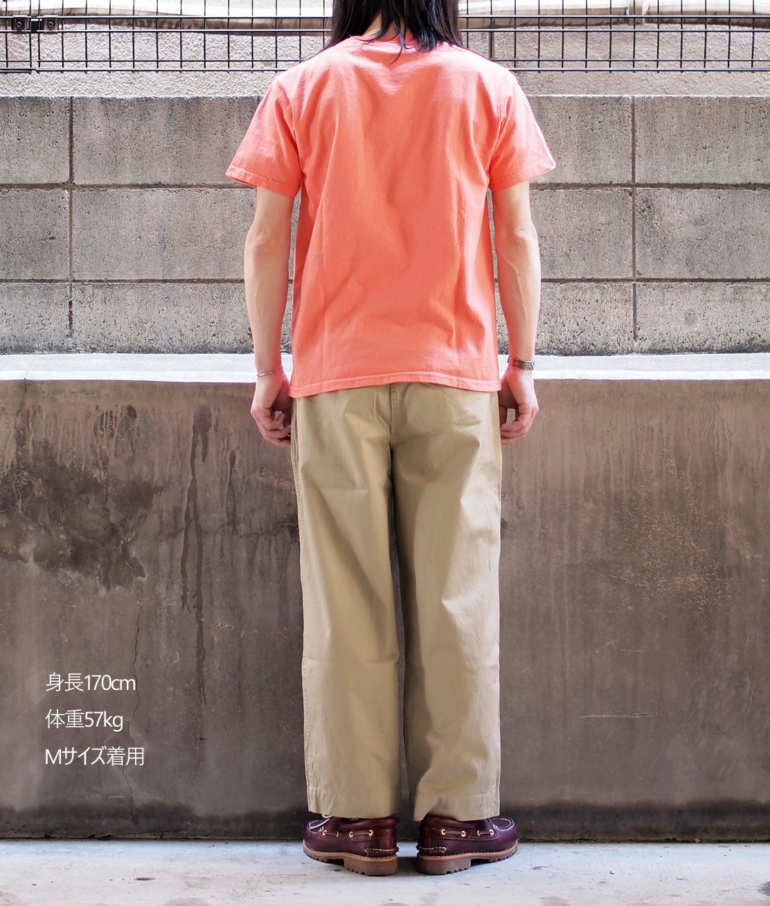 GOODWEAR】CREW NECK POCKET TEE - SMOKY CORAL 7.2オンス Tシャツ USA