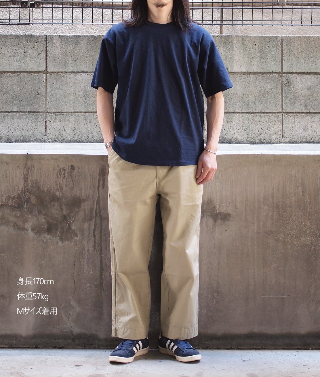 Velva Sheen】162319 1PAC S/S C/N TEE - NAVY Tシャツ ビッグ