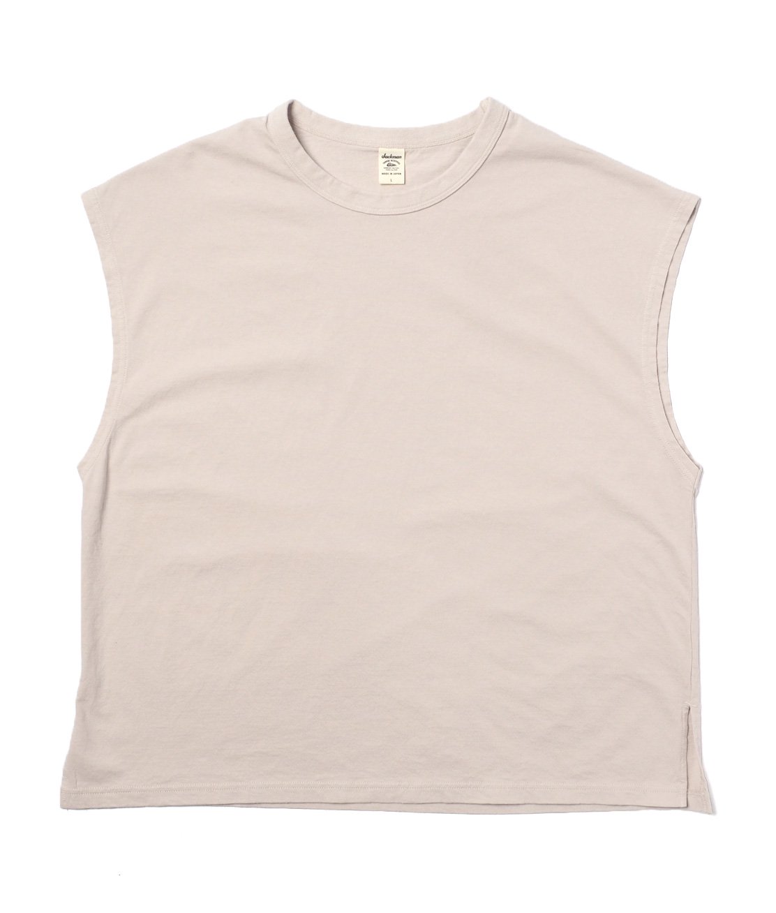 JACKMAN】JM5330 SLEEVELESS SHIRT - DROP GRAY スリーブレスTシャツ