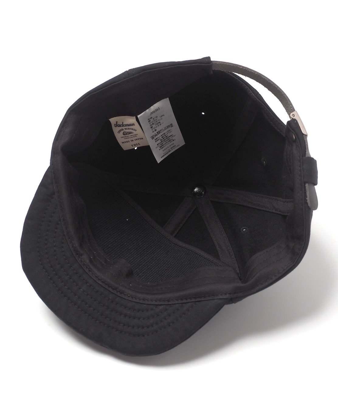 JACKMAN】JM6363 CU BB CAP - BLACK ベースボールキャップ 帽子 サイズ