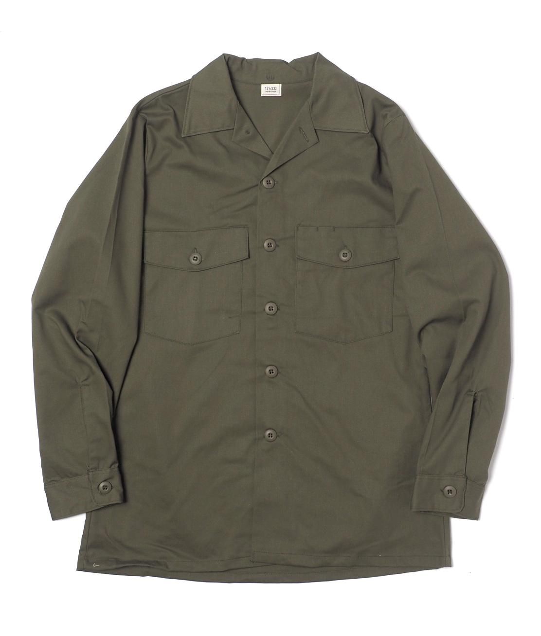 DEAD STOCK】80s US ARMY UTILITY SHIRT - OLIVE GREEN 米軍