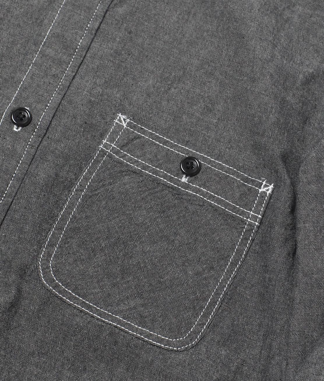 FIVE BROTHER】CHAMBRAY WORK SHIRT - BLACK シャンブレーワークシャツ