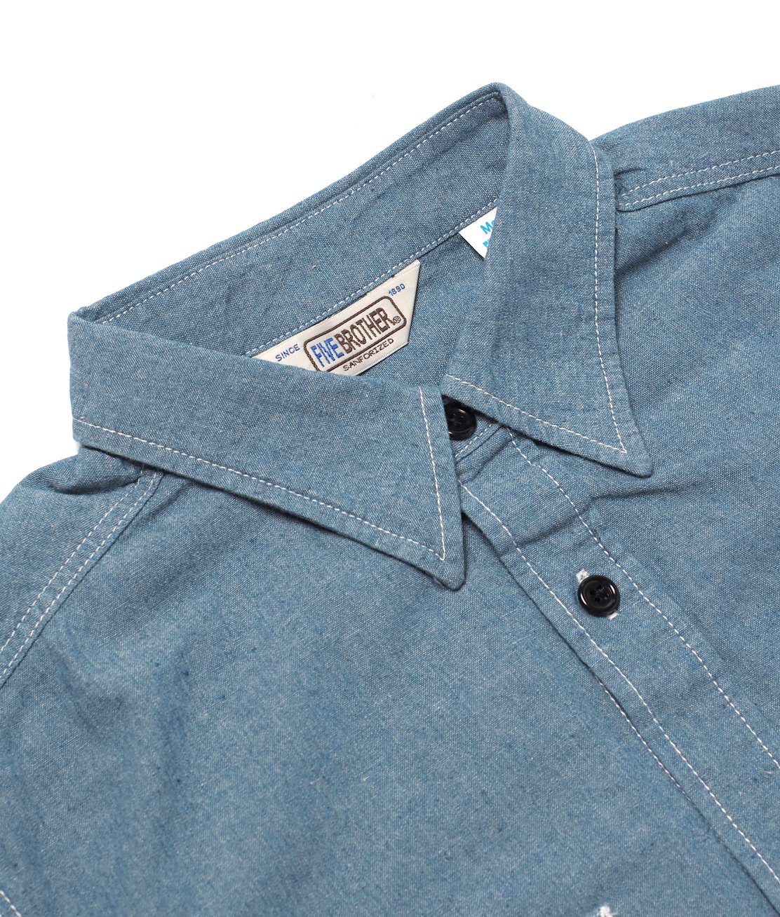 FIVE BROTHER】CHAMBRAY WORK SHIRT - BLUE シャンブレーワークシャツ