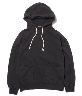 JACKMAN】JM7357 FADED SWEAT PARKA - FADE BLACK スウェット パーカー