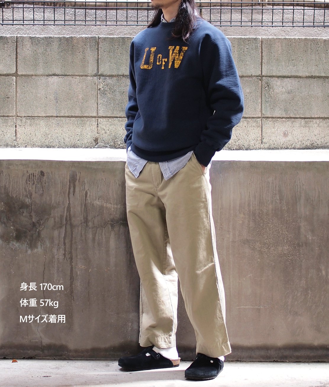 Champion-TRUE TO ARCHIVES】C3-Y020 RW CREW NECK SWEAT - NAVY 