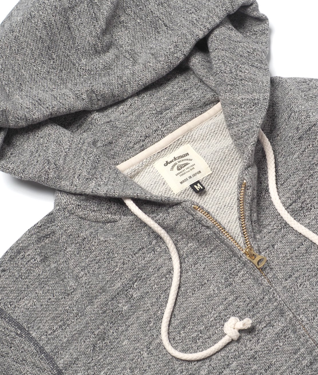 JACKMAN】JM7293 GG SWEAT PARKA - CHARCOAL ジップパーカー