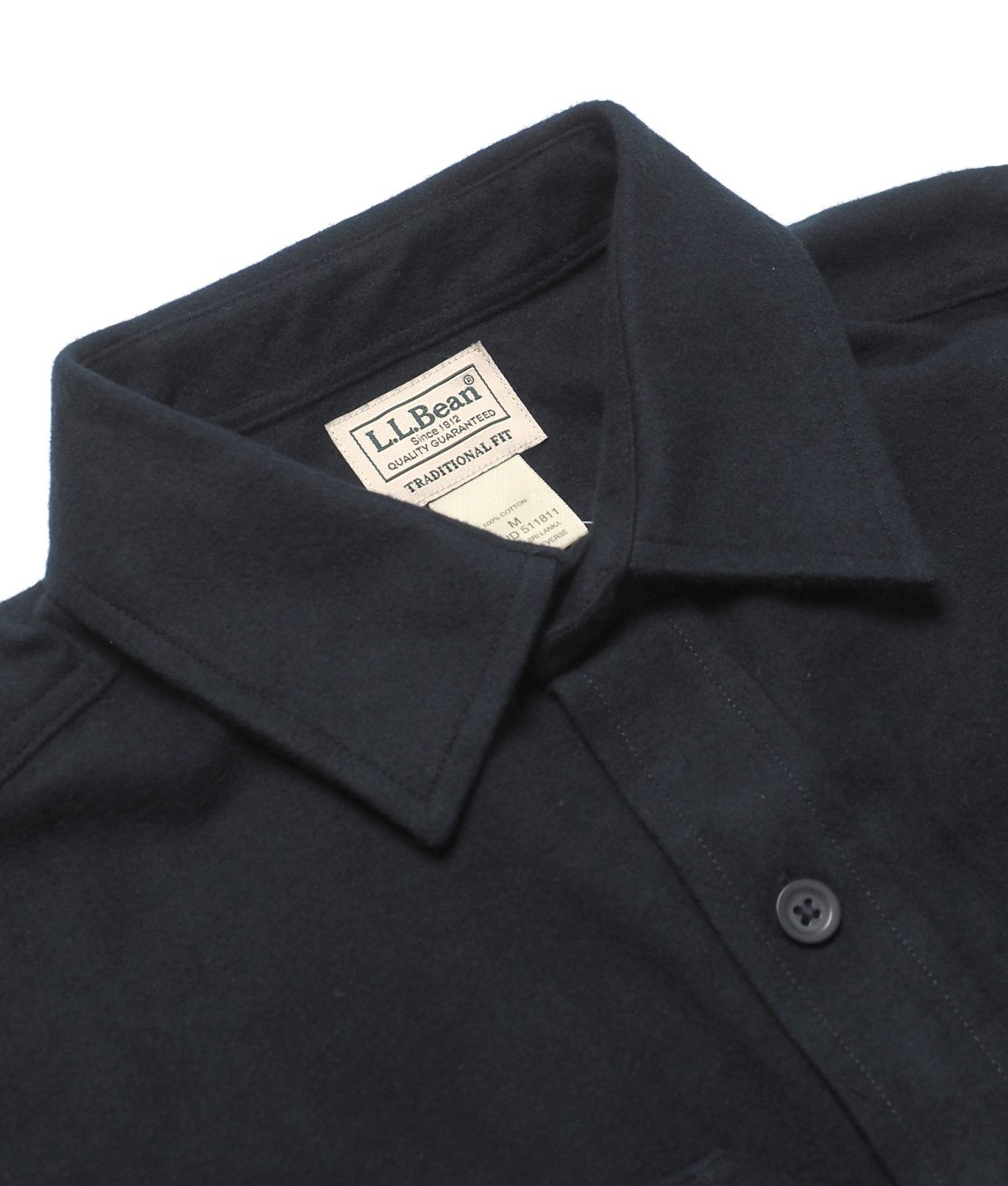 L.L.Bean】CHAMOIS SHIRT - NAVY シャモアクロスシャツ ネルシャツ