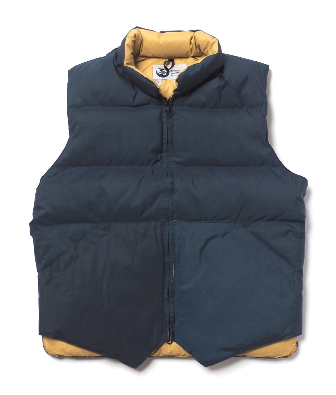 Crescent Down Works】NORTH BY NORTH WEST VEST - NVY/KHAKI ダウン 