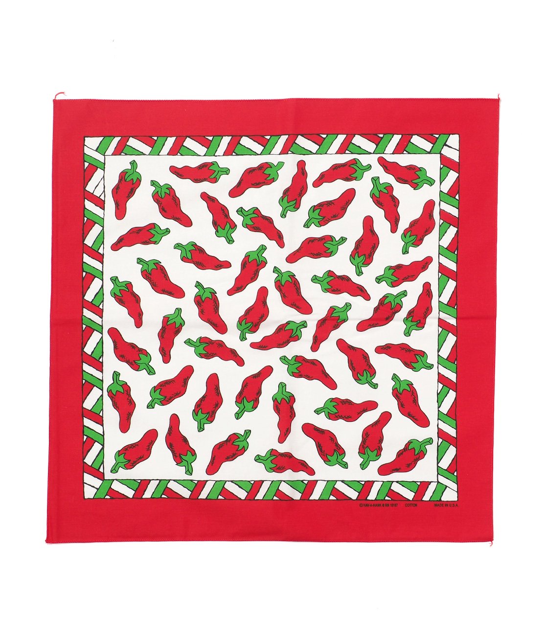 HAV-A-HANK】22inch BANDANA - RED PEPPER バンダナ USA製 レッド