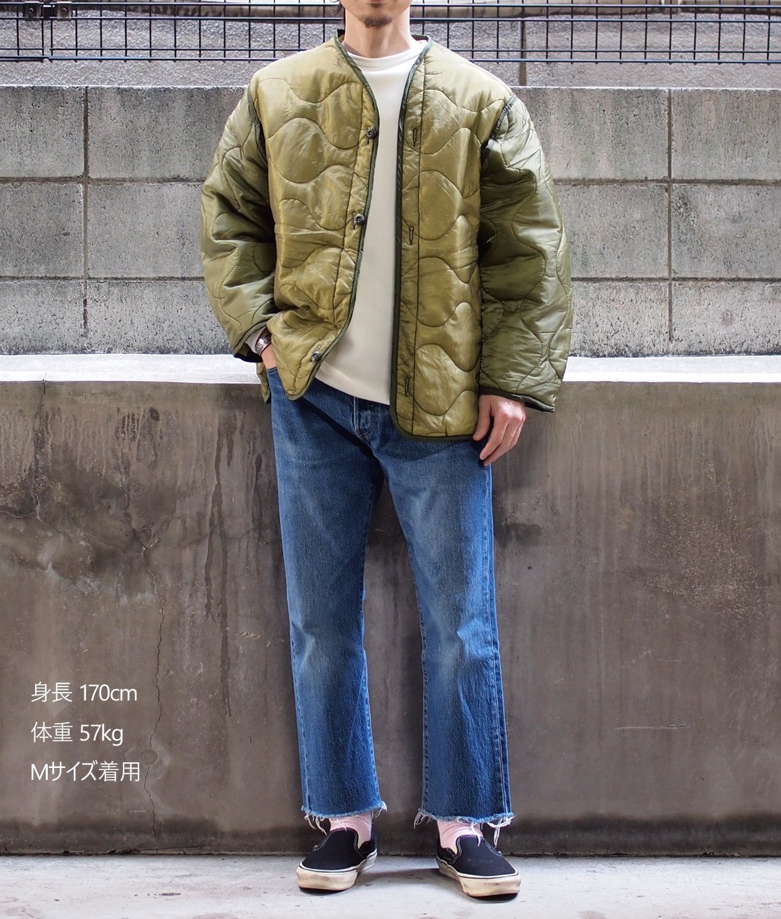 DEAD STOCK】70s US ARMY M-65 FIELD JACKET LINER w/BUTTON 米軍 ...
