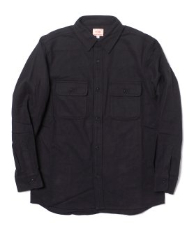 <img class='new_mark_img1' src='https://img.shop-pro.jp/img/new/icons6.gif' style='border:none;display:inline;margin:0px;padding:0px;width:auto;' />【BIG MIKE】HEAVY FLANNEL SHIRT - BLACK ビッグマイク ネルシャツ 厚手 ヘビーネル 無地