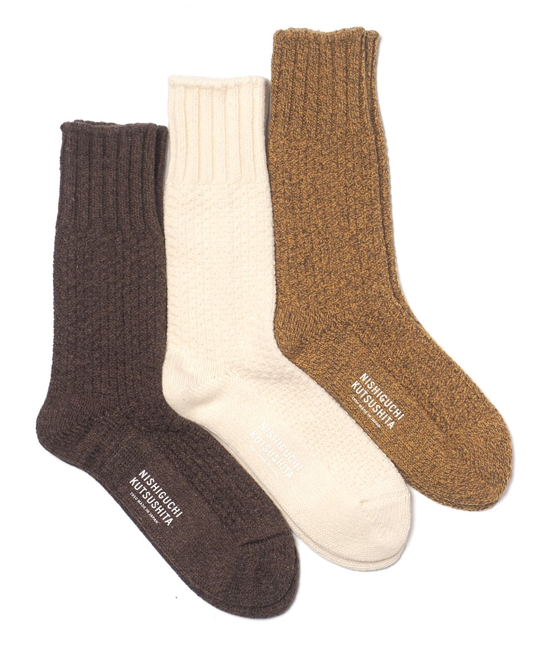 NISHIGUCHI KUTSUSHITA】WOOL COTTON BOOT SOCKS ウールコットンブーツ