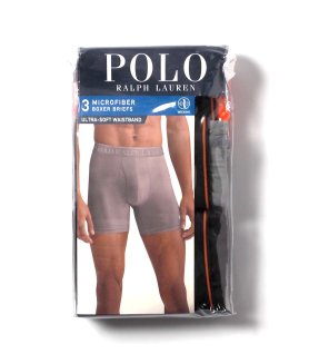 <img class='new_mark_img1' src='https://img.shop-pro.jp/img/new/icons6.gif' style='border:none;display:inline;margin:0px;padding:0px;width:auto;' />POLO RALPH LAURENMICROFIBER 3P BOXER BRIEFS - ORG/GRY/BLK ܥ֥꡼ 